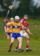 24 January 2015; Pat O'Connor, Clare, in action against Brian O'Sullivan, Cork. Waterford Crystal Cup, Semi-Final, Cork v Clare, Mallow, Co. Cork. Picture credit: Diarmuid Greene / SPORTSFILE