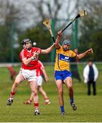 24 January 2015; Andy Walsh, Cork, in action against Brendan Bugler, Clare. Waterford Crystal Cup, Semi-Final, Cork v Clare, Mallow, Co. Cork. Picture credit: Diarmuid Greene / SPORTSFILE
