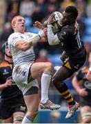 24 January 2015; Christian Wade, Wasps, in action against Darragh Fanning, Leinster. European Rugby Champions Cup 2014/15, Pool 2, Round 6, Wasps v Leinster. Ricoh Arena, Coventry, England. Picture credit: Stephen McCarthy / SPORTSFILE