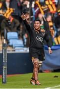 24 January 2015; Nathan Hughes, Wasps, after scoring his side's second try. European Rugby Champions Cup 2014/15, Pool 2, Round 6, Wasps v Leinster. Ricoh Arena, Coventry, England. Picture credit: Stephen McCarthy / SPORTSFILE
