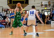 24 January 2015; Darragh Mulkerrins, Moycullen BC, in action against Mairtin Bell, Belfast Star. Basketball Ireland Men's U20 National Cup Final, Belfast Star v Moycullen BC, National Basketball Arena, Tallaght, Dublin. Picture credit: Piaras O Midheach / SPORTSFILE