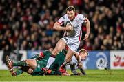 24 January 2015; Tommy Bowe, Ulster, breaks through the Leicester Tigers defence. European Rugby Champions Cup 2014/15, Pool 3, Round 6, Ulster v Leicester Tigers, Kingspan Stadium, Ravenhill Park, Belfast, Co. Antrim. Picture credit: Ramsey Cardy / SPORTSFILE