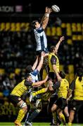 24 January 2015 Quinn Roux, Connacht, wins a lineout against La Rochelle. European Rugby Champions Cup 2014/15, Pool 2, Round 6, La Rochelle v Connacht, Stade Marcel Deflandre, La Rochelle, France. Picture credit: Ray Ryan / SPORTSFILE