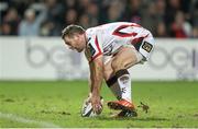 24 January 2015; Darren Cave, Ulster, scores his side's second try. European Rugby Champions Cup 2014/15, Pool 3, Round 6, Ulster v Leicester Tigers, Kingspan Stadium, Ravenhill Park, Belfast, Co. Antrim. Picture credit: John Dickson / SPORTSFILE