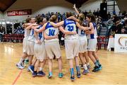 24 January 2015; Team Montenotte Hotel celebrate victory after the game. Basketball Ireland Women's National Cup Final, Killester v Team Montenotte Hotel, National Basketball Arena, Tallaght, Dublin. Picture credit: Barry Cregg / SPORTSFILE