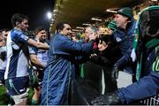 24 January 2015; Connacht players applaud their supporters after the game. European Rugby Champions Cup 2014/15, Pool 2, Round 6, La Rochelle v Connacht, Stade Marcel Deflandre, La Rochelle, France. Picture credit: Ray Ryan / SPORTSFILE