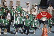 2 October 2007; Members of the 141 strong Special Olympics TEAM Ireland, accompanied by Hollywood actor Colin Farrell, during the Parade of Athletes, at the opening ceremony of the 2007 Special Olympics World Summer Games, Shanghai Stadium, Shanghai, China. Picture credit: Ray McManus / SPORTSFILE