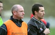 7 October 2007; Armagh manager Peter McDonnell, left, and his assistant Denis Holywood. Official Opening of Silverbridge Harps New Field, Armagh v Louth, Silverbridge, Armagh. Picture credit; Oliver McVeigh / SPORTSFILE
