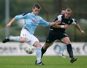 15 September 2007; Stephen Lowry, Ballymena United, in action against Aidan O'Kane, Linfield. CIS Insurance Cup, Group A, Ballymena United v Linfield, The Showgrounds, Ballymena, Co. Antrim. Picture credit; Oliver McVeigh / SPORTSFILE