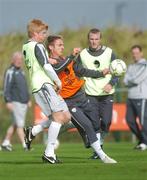 11 October 2007; Republic of Ireland's Kevin Doyle in action against team-mate Paul McShane during squad training. Gannon Park, Malahide, Co. Dublin. Picture credit; Caroline Quinn / SPORTSFILE