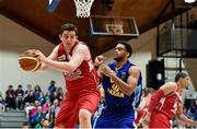 24 January 2015; Ciaran O'Sullivan, C&S UCC Demons, in action against Preston Ross, UCD Marian. Basketball Ireland Men's National Cup Final, UCD Marian v C&S UCC Demons, National Basketball Arena, Tallaght, Dublin. Picture credit: Barry Cregg / SPORTSFILE