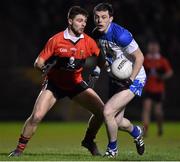 24 January 2015; Gavin Nugent, Waterford, in action against Jamie Davis, UCC. McGrath Cup Final, Waterford v UCC, Fraher Field, Dungarvan, Co. Waterford. Picture credit: Matt Browne / SPORTSFILE