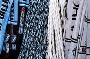 25 January 2015; Kildare and Dublin scarves and ribbons on sale before the game. Bord na Mona O'Byrne Cup Final, Kildare v Dublin, St Conleth's Park, Newbridge, Co. Kildare. Picture credit: Ray McManus / SPORTSFILE