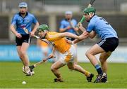 25 January 2015; Paul Shiels, Antrim, in action against Michael Carton, Dublin. Bord na Mona Walsh Cup Group 2, Round 3, Dublin v Antrim, Parnell Park, Dublin. Picture credit: Oliver McVeigh / SPORTSFILE