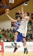 25 January 2015; Brian O'Neill, C&S Blue Demons, in action against Paul Freeman, SSE Airtricity Moycullen. Basketball Ireland President's Cup Final, C&S Blue Demons v SSE Airtricity Moycullen. National Basketball Arena, Tallaght, Dublin. Photo by Sportsfile