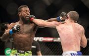24 January 2015; Neil Seery, right, and Chris Beal in their flyweight bout during the UFC Fight Night event. Tele2 Arena, Stockholm, Sweden. Picture credit: David Fogarty / SPORTSFILE