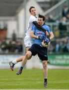 25 January 2015; Michael Darragh Macauley, Dublin, in action against Hugh Lynch, Kildare. Bord na Mona O'Byrne Cup Final, Kildare v Dublin, St Conleth's Park, Newbridge, Co. Kildare. Picture credit: Piaras Ó Mídheach / SPORTSFILE