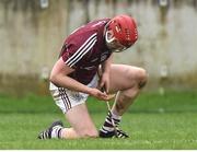 25 January 2015; Galway's Joe Canning reacts after dislocating his finger during the game. Bord na Mona Walsh Cup Group 4, Round 3, Offaly v Galway, O'Connor Park, Tullamore, Co. Offaly. Picture credit: Matt Browne / SPORTSFILE