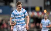 25 January 2015; Kyle Dixon, Blackrock College, on his way to scoring his side's third try. Bank of Ireland Leinster Schools Senior Cup, 1st Round, Terenure College v Blackrock College. Donnybrook Stadium, Donnybrook, Co. Dublin Picture credit: Stephen McCarthy / SPORTSFILE