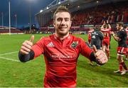 25 January 2015; JJ Hanrahan, Munster, celebrates after victory over Sale Sharks. European Rugby Champions Cup 2014/15, Pool 1, Round 6, Munster v Sale Sharks. Thomond Park, Limerick. Picture credit: Diarmuid Greene / SPORTSFILE
