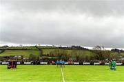 25 January 2015; The Republic of Ireland and Scotland teams stand for a minute silence ahead of the game. U15 Soccer International, Republic of Ireland v Scotland, Pat Kennedy Park, Tanavalla, Listowel, Co. Kerry. Picture credit: Brendan Moran / SPORTSFILE
