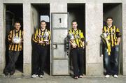 10 October 2007; Current All-Ireland Club Champions Crossmaglen Rangers were recognised for their contribution to Club Football at the official launch of the 2007/8 AIB Club Championships. Crossmaglen have claimed four AIB All-Ireland Club Titles in the last ten years. Photographed at their club grounds are the four winning captains, from left, Jim McConville, 1997, current team captain John McEntee, 1999, Oisin McConville, 2007, and Anthony Cunningham, 2000. Crossmaglen Rangers Oliver Plunkett Park, Co. Armagh. Picture credit: Brian Lawless / SPORTSFILE