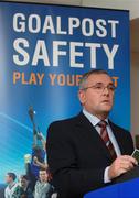 10 October 2007; John McGuinness T.D., Minister for Trade and Commerce, at the  launch of the Goalpost Safety Standards by NSAI & National Awareness Campaign by the FAI, IRFU, GAA and Cumann Camogie. Croke Park, Dublin. Picture credit: Matt Browne / SPORTSFILE