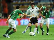 13 October 2007; Kevin Kuranyi, Germany, in action against Stephen Kelly, left, and Richard Dunne, Republic of Ireland. 2008 European Championship Qualifier, Republic of Ireland v Germany, Croke Park, Dublin. Picture credit; Paul Mohan / SPORTSFILE