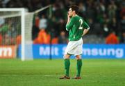 13 October 2007; Republic of Ireland's Steve Finnan at the final whistle. 2008 European Championship Qualifier, Republic of Ireland v Germany, Croke Park, Dublin. Picture credit; Brian Lawless / SPORTSFILE