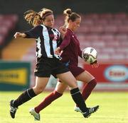 14 October 2007; Kara Mullins, Galway League, in action against Megan Nugent, Raheny United. FAI Umbro Women's Cup Final, Galway League v Raheny United, Dalymount Park, Dublin. Picture credit; David Maher / SPORTSFILE