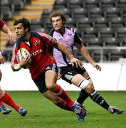 14 October 2007; Munster's Brain Carney in action against Ospreys. Magners League, Ospreys v Munster. Liberty Stadium, Swansea, Wales. Picture credit; Adam Davies / SPORTSFILE