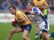 14 October 2007; Hugh McNulty, Dromore, in action against Richard Thornton, Coalisland. WJ Dolan Tyrone Senior Football Championship Final, Dromore v Coalisland, Healy Park, Omagh, Co. Tyrone. Picture credit; Oliver McVeigh / SPORTSFILE