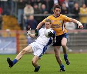 14 October 2007; Stephen McNally, Coalisland, in action against Sean McDonnell, Dromore. WJ Dolan Tyrone Senior Football Championship Final, Dromore v Coalisland, Healy Park, Omagh, Co. Tyrone. Picture credit; Oliver McVeigh / SPORTSFILE