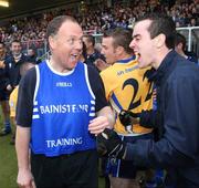 14 October 2007; Dromore manager Noel McGinn celebrates before the final whistle. WJ Dolan Tyrone Senior Football Championship Final, Dromore v Coalisland, Healy Park, Omagh, Co. Tyrone. Picture credit; Oliver McVeigh / SPORTSFILE