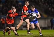 24 January 2015; Patrick Hurley, Waterford, in action against Kevin O'Sullivan, UCC. McGrath Cup Final, Waterford v UCC, Fraher Field, Dungarvan, Co. Waterford. Picture credit: Matt Browne / SPORTSFILE
