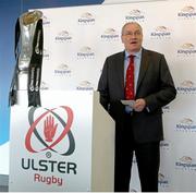 26 January 2015; Speaking at the Guinness PRO12 Final launch is Ulster Rugby CEO Shane Logan. Kingspan Stadium, Ravenhill Park, Belfast, Co. Antrim. Picture credit: John Dickson / SPORTSFILE