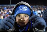 17 January 2015; Leinster supporter Alex Farrell, age 4, from Swords, Dublin, at the game. European Rugby Champions Cup 2014/15, Pool 2, Round 5, Leinster v Castres, RDS, Ballsbridge, Dublin. Picture credit: Stephen McCarthy / SPORTSFILE