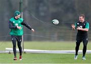 27 January 2015; Ireland's Jonathan Sexton, left, and Sean Cronin in action during squad training. Ireland Rugby Squad Training, Carton House, Maynooth, Co. Kildare. Picture credit: David Maher / SPORTSFILE