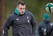 27 January 2015; Cian Healy, Ireland, during squad training. Ireland Rugby Squad Training, Carton House, Maynooth, Co. Kildare. Picture credit: David Maher / SPORTSFILE
