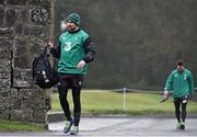 27 January 2015; Felix Jones, Ireland, arrives for squad training. Ireland Rugby Squad Training, Carton House, Maynooth, Co. Kildare. Picture credit: David Maher / SPORTSFILE