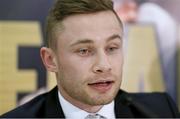 27 January 2015: Boxer Carl Frampton during a press conference. Frampton VS Avalos, The World Is Not Enough London Press Conference, Heron Tower, Bishopsgate, London, England. Picture credit: Paul Harding / SPORTSFILE