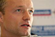 16 October 2007; Northern Ireland goalkeeper MaikTaylor at a press conference ahead of their 2008 European Championship Qualifier game against Sweden. Sheraton Hotel, Stockholm, Sweden. Picture credit; Oliver McVeigh / SPORTSFILE