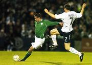 16 October 2007; Eddie Nolan, Republic of Ireland, in action against James Milner, England. European Under 21 Football Championship Qualifier, Republic of Ireland v England, Turners Cross, Cork. Picture credit; Brendan Moran / SPORTSFILE