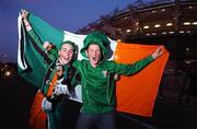 17 October 2007; Republic of Ireland fans Paddy Gillespie, left, and Christopher McGlynn, both from Donegal, on their way to the match. 2008 European Championship Qualifier, Republic of Ireland v Cyprus, Croke Park, Dublin. Picture credit; Brian Lawless / SPORTSFILE