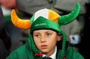 17 October 2007; A Republic of Ireland supporter watches the game. 2008 European Championship Qualifier, Republic of Ireland v Cyprus, Croke Park, Dublin. Picture credit; Pat Murphy / SPORTSFILE