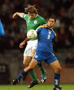 17 October 2007; Kevin Kilbane, Republic of Ireland, in action against Yiannis Okkas, Cyprus. 2008 European Championship Qualifier, Republic of Ireland v Cyprus, Croke Park, Dublin. Picture credit; David Maher / SPORTSFILE