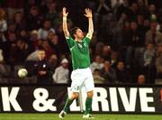 17 October 2007; Republic of Ireland captain Robbie Keane reacts to a missed chance during the game. 2008 European Championship Qualifier, Republic of Ireland v Cyprus, Croke Park, Dublin. Picture credit; David Maher / SPORTSFILE