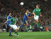 17 October 2007; Kevin Doyle, Republic of Ireland, heads a late chance towards goal. 2008 European Championship Qualifier, Republic of Ireland v Cyprus, Croke Park, Dublin. Picture credit; Pat Murphy / SPORTSFILE