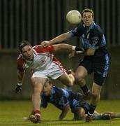 18 October 2007; Declan Lally, St. Brigid's, in action against Andy Glover, St. Judes. Dublin Senior Football Championship Semi-Final, St. Jude's v St. Brigid's, Parnell Park, Dublin. Picture credit: Ray Lohan / SPORTSFILE