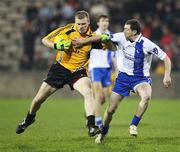 20 October 2007; Eoin Lennon, Ulster, in action against Keith Higgans, Connacht. M. Donnelly Inter-Provincial Football Championship Semi-Final, Ulster v Connacht, Sean MacCumhail Park, Ballybofey, Donegal. Picture credit; Oliver McVeigh / SPORTSFILE